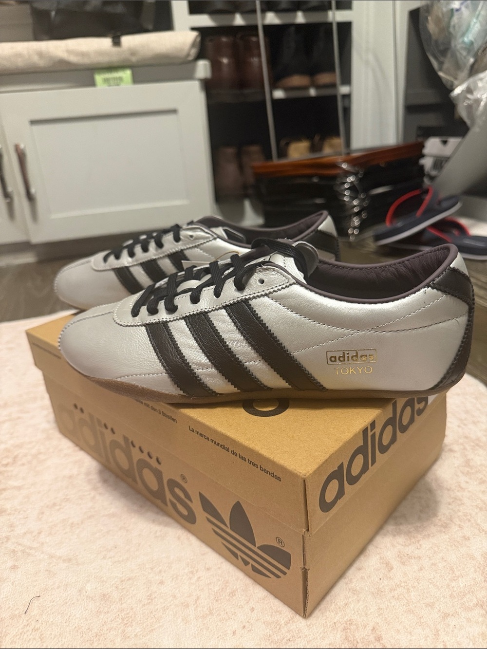 Adidas Tokyo Decon W Women Sneakers Silver Metallic Core Black Gum 5 JQ3024